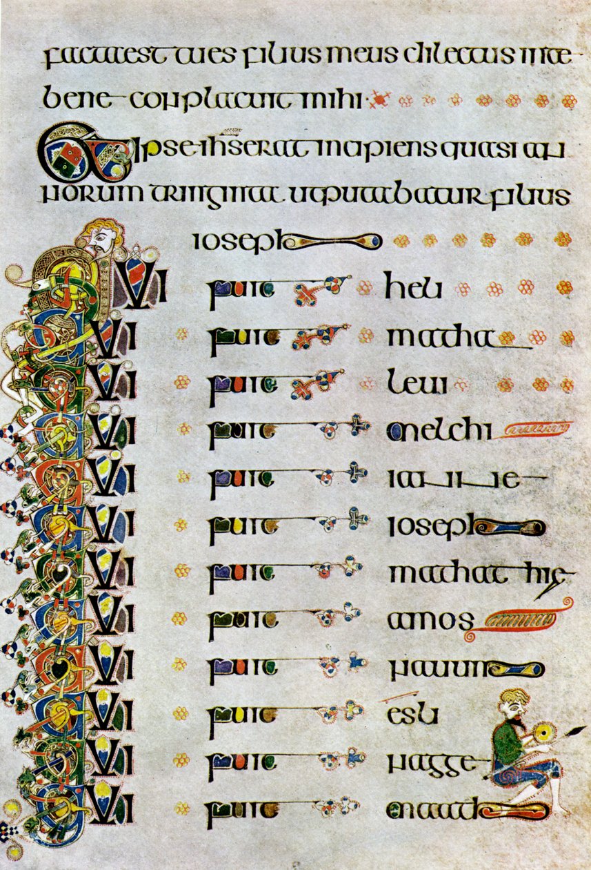 A genealogia de Cristo, 800 dC, século 20 de Unbekannt