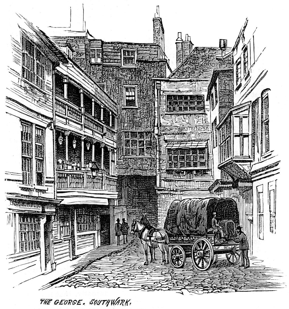 The George Inn, Southwark, Londres, 1887 de Unbekannt