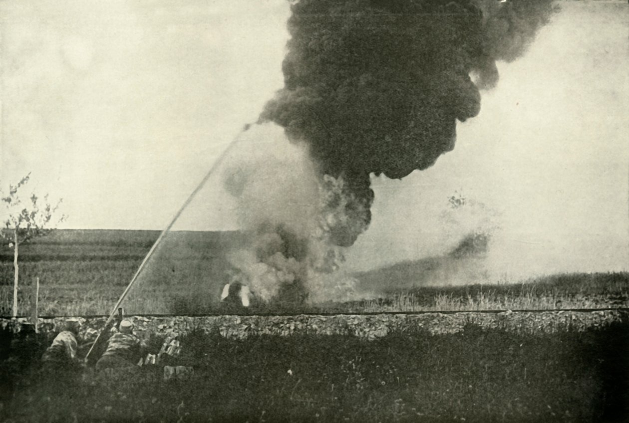O Flammenwerfer alemão., 1919. de Unbekannt