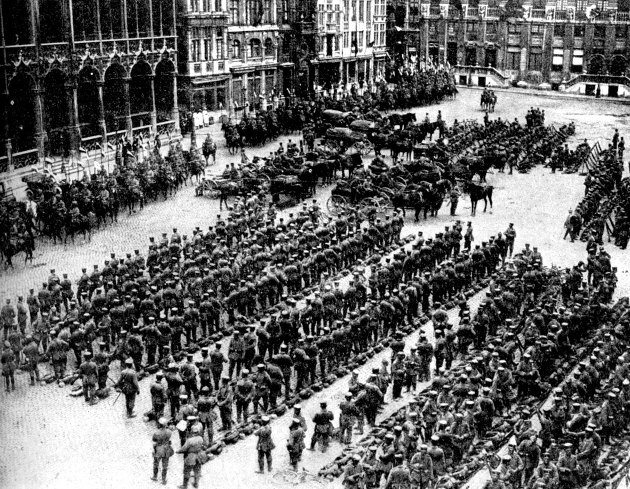 O exército alemão em Bruxelas, Primeira Guerra Mundial, 1914 de Unbekannt