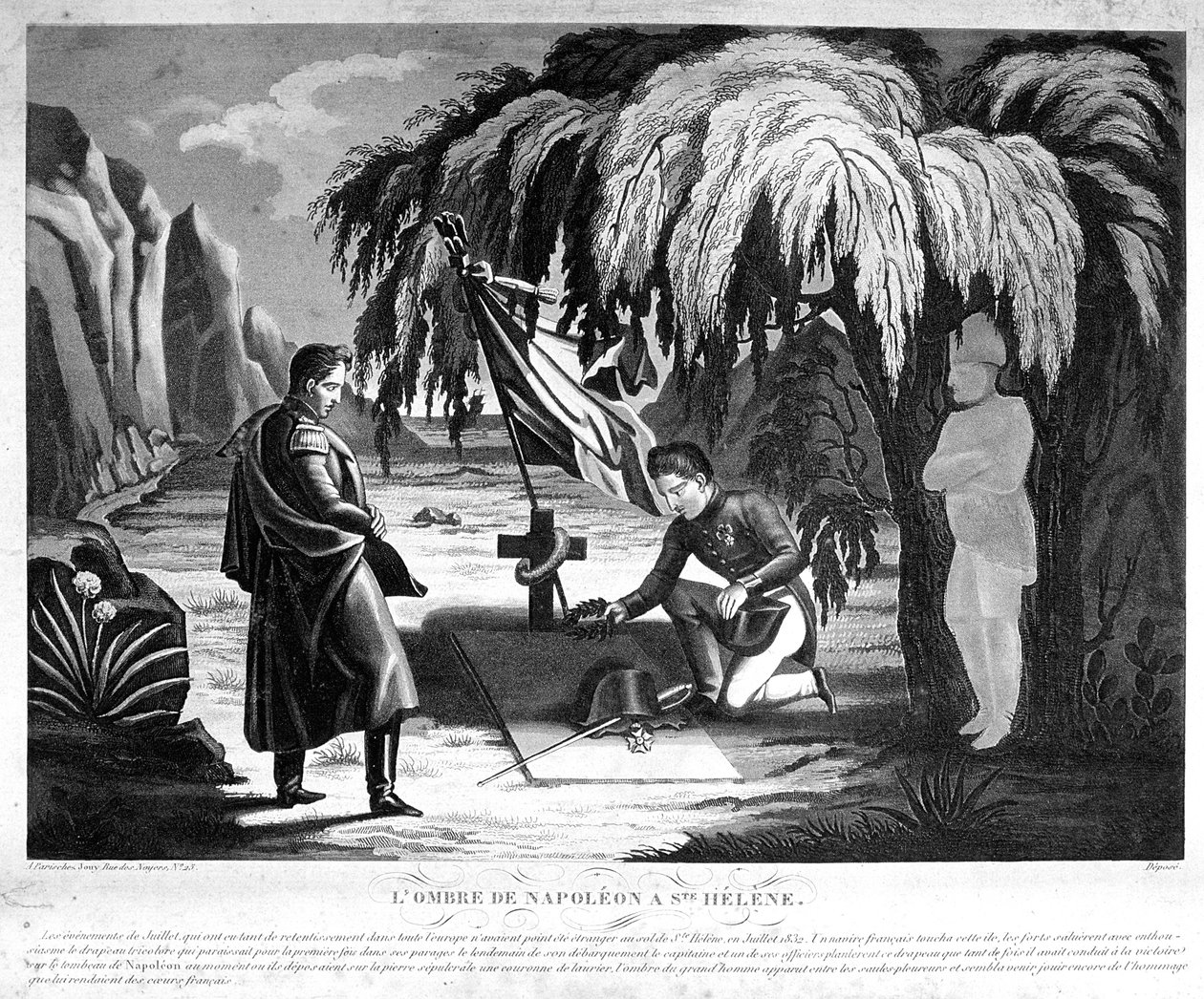 O fantasma de Napoleão em Santa Helena, c1825 de Unbekannt