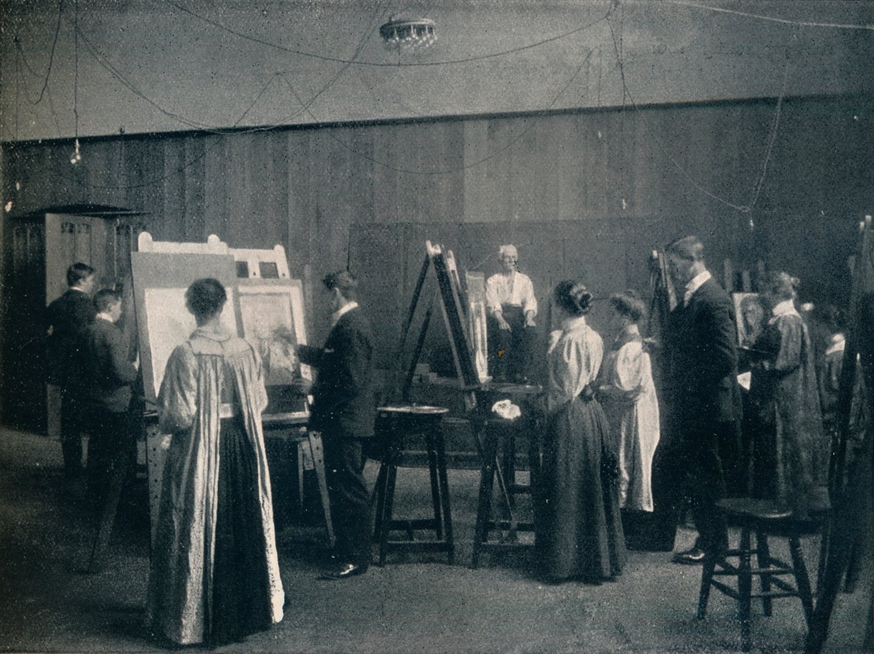 A Escola de Arte de Glasgow, uma das salas da vida, c1900 de Unbekannt