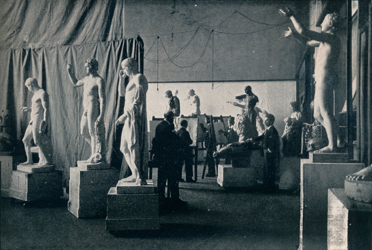 A escola de arte de Glasgow, o quarto antigo, c1900 de Unbekannt