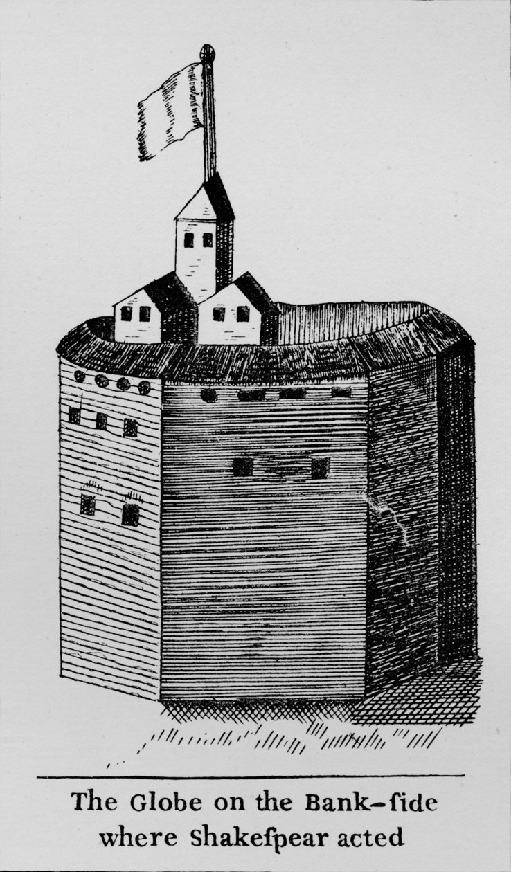 O globo no lado do banco onde Shakespeare agiu, c1600, 1912 de Unbekannt