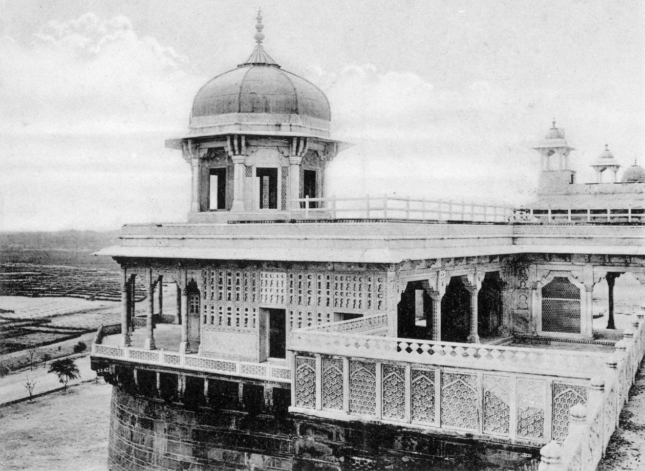 O Pavilhão Dourado perto de Jumna, Agra, século XX de Unbekannt