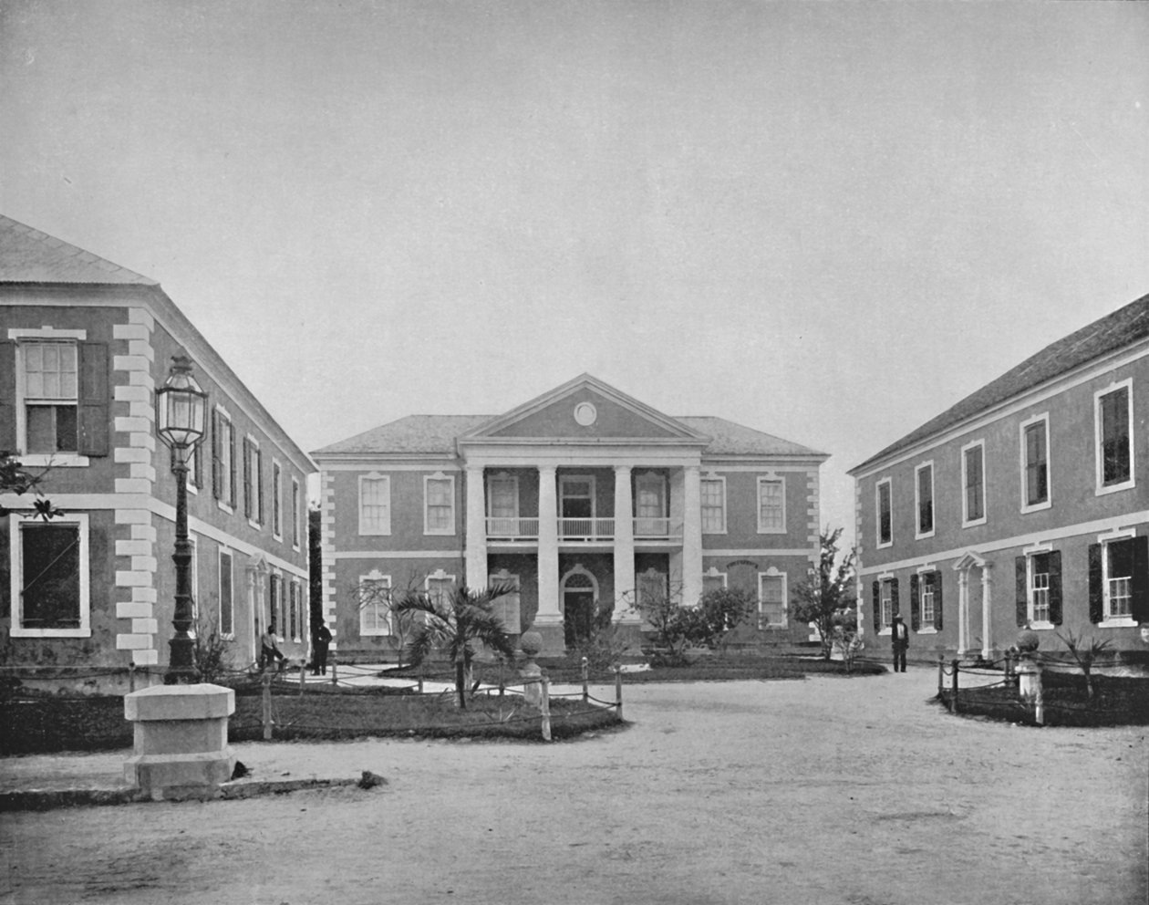 Os edifícios do governo em Nassau, século XIX de Unbekannt