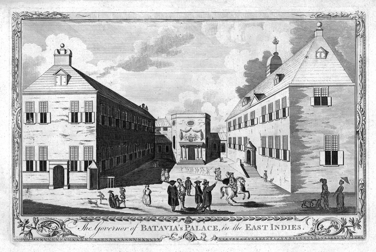 O governador do Palácio de Batavias, nas Índias Orientais., C1750 de Unbekannt