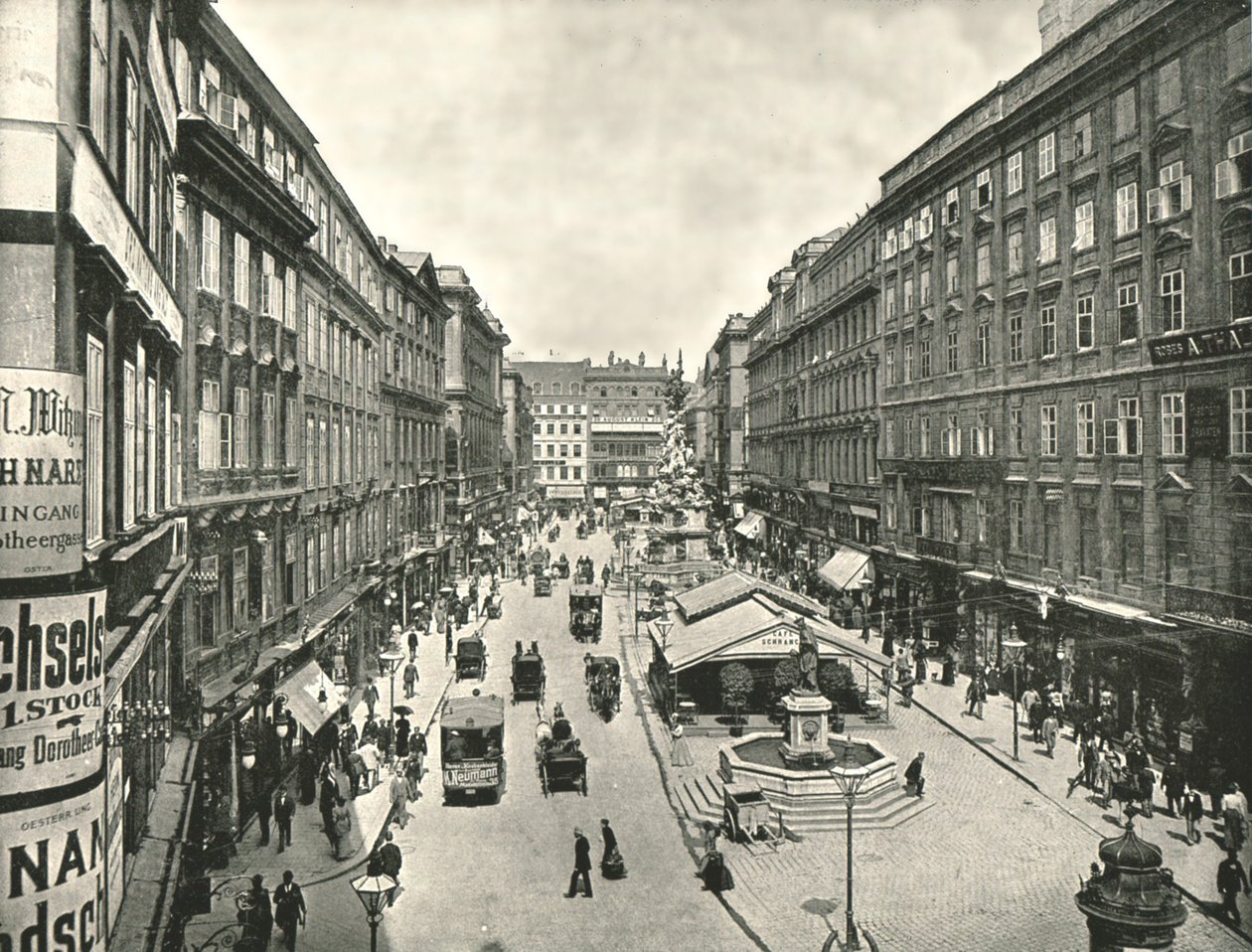 O Graben, Viena, Áustria, 1895. de Unbekannt