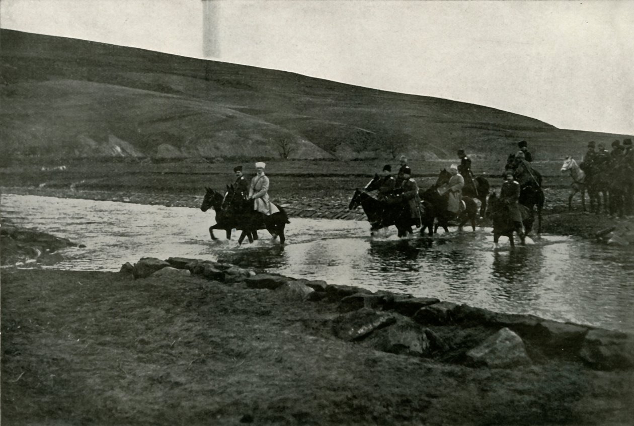 O Grão-Duque Michael e sua equipe, 1919. de Unbekannt