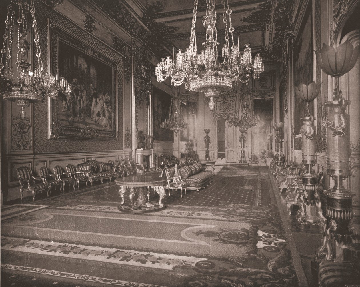 A grande sala de recepção, Castelo de Windsor, Berkshire, 1894. de Unbekannt