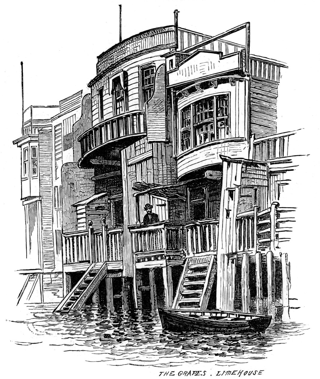 The Grapes public house, Limehouse, Londres, 1887 de Unbekannt