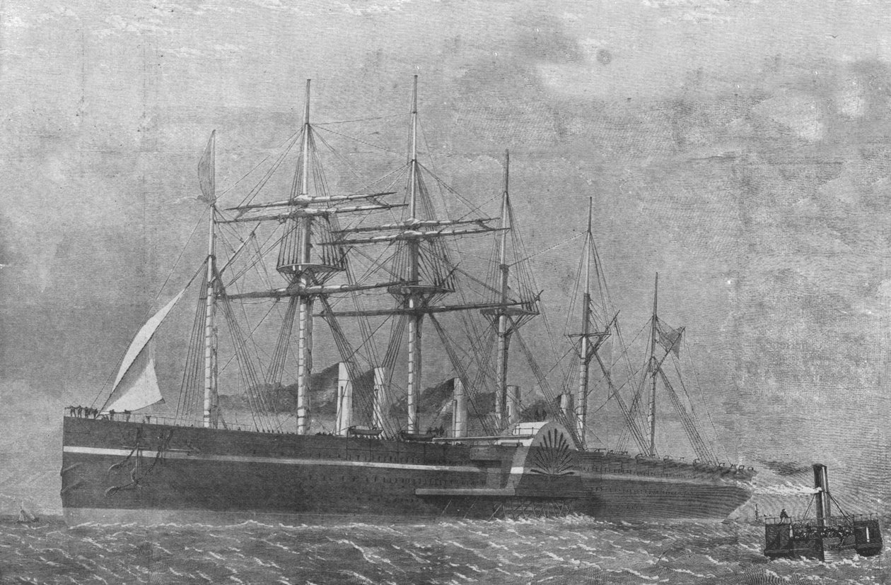 The Great Eastern, 1860: O navio que sai de Southampton em sua primeira viagem, 17 de junho de 1901. de Unbekannt