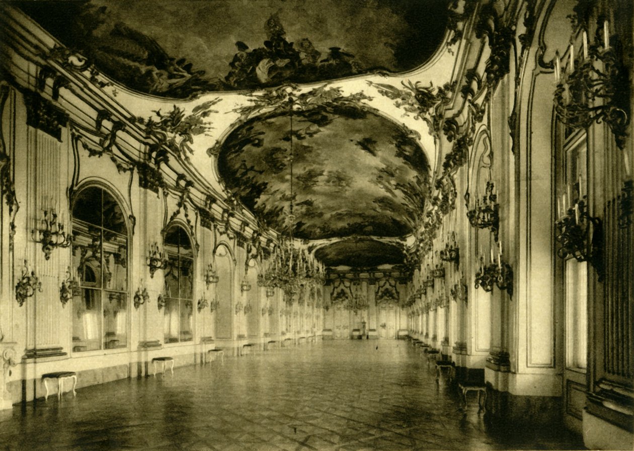 A Grande Galeria, Palácio de Schönbrunn, Viena, Áustria, c1935. de Unbekannt