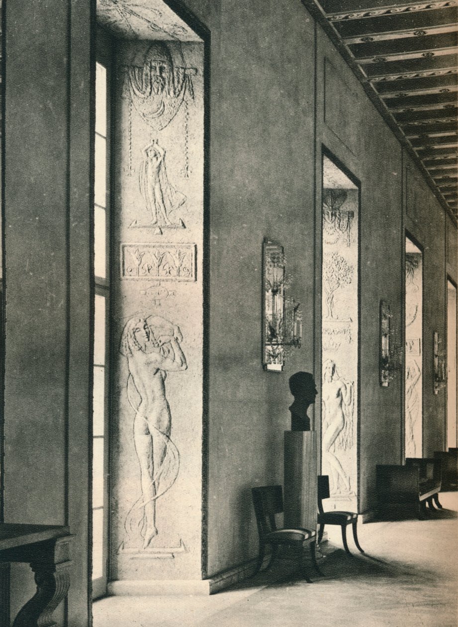 A Grande Galeria na Prefeitura de Estocolmo, 1925 de Unbekannt