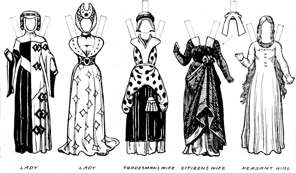 A Grande Galeria de Trajes Britânicos: Vestido Usado em Edward The Thirds Reign, c1934 de Unbekannt