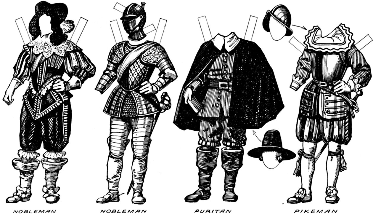 A Grande Galeria de Trajes Históricos: Vestidos Usados em James, o Primeiro Reinado, c1934 de Unbekannt