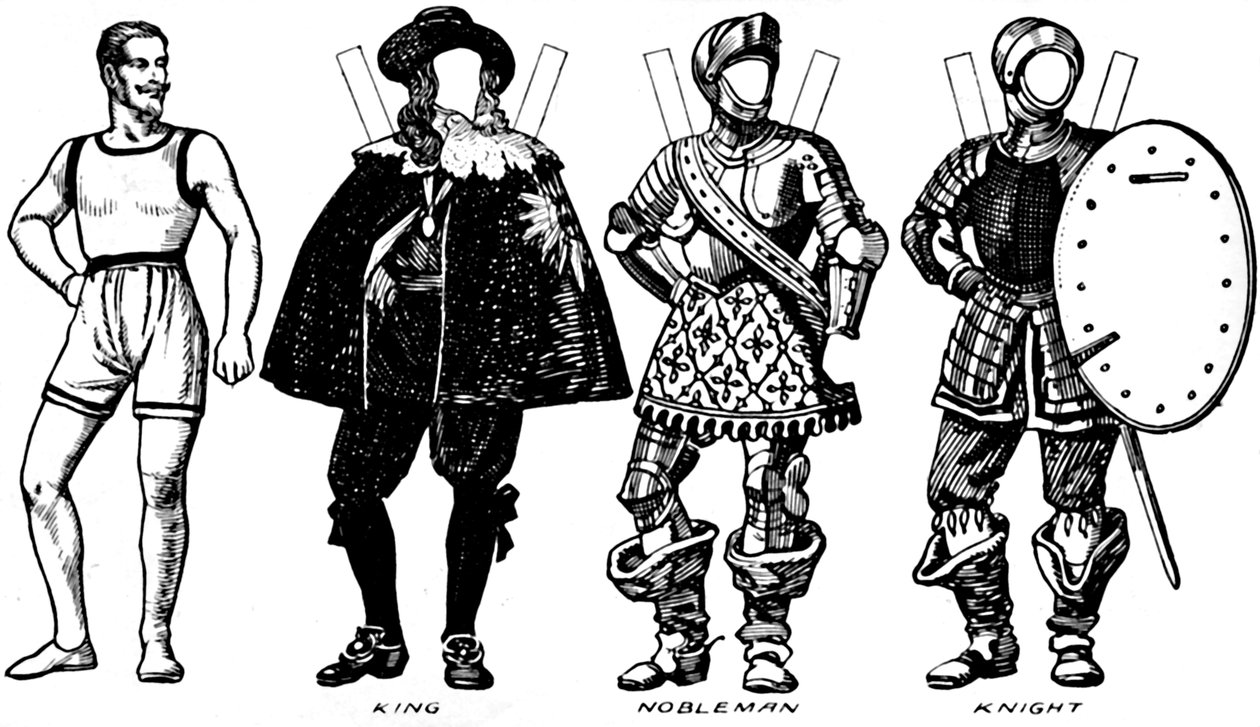 A Grande Galeria de Trajes Históricos: alguns vestidos de Charles The First Time, c1934 de Unbekannt