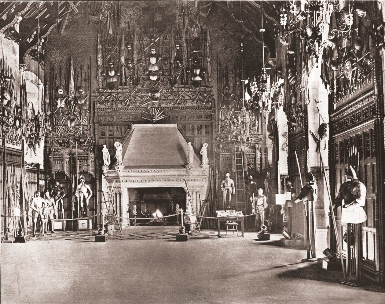 O Grande Salão, Castelo de Edimburgo, Edimburgo, Escócia, 1894. de Unbekannt