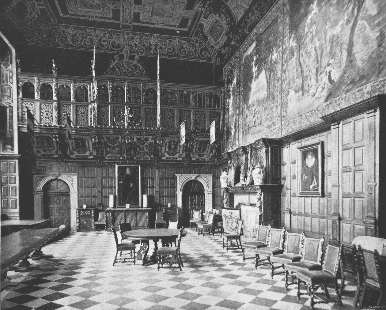 O grande salão, Hatfield House, Hatfield, Hertfordshire, 1894. de Unbekannt