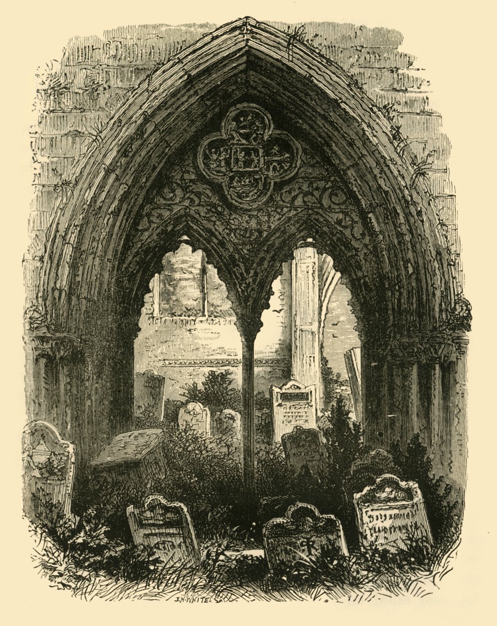 O Grande Portal, Abadia de Crowland, 1898. de Unbekannt