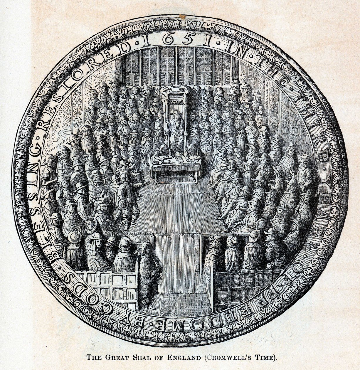 O Grande Selo da Inglaterra Cromwells Time, 1882 de Unbekannt