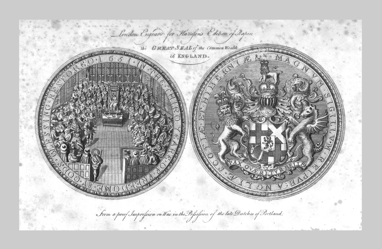 O Grande Selo da Riqueza Comum da Inglaterra, 1785. de Unbekannt