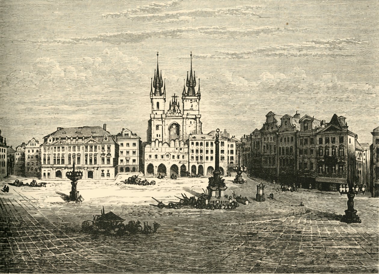 A Grande Praça, Praga, 1890. de Unbekannt