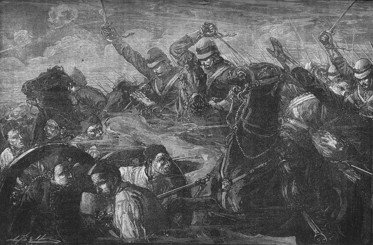 Os guardas carregando as armas em Kassassin, c1882 de Unbekannt