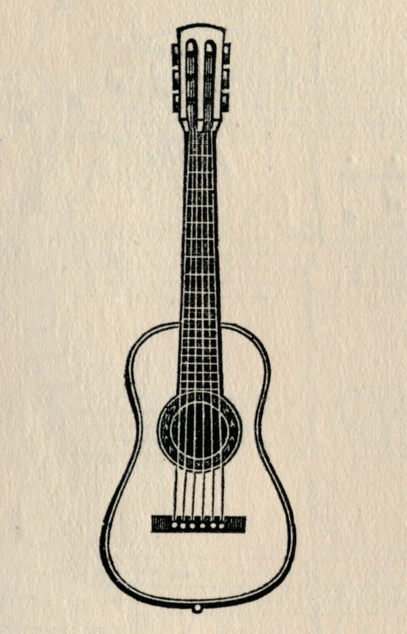 A guitarra, 1895. de Unbekannt