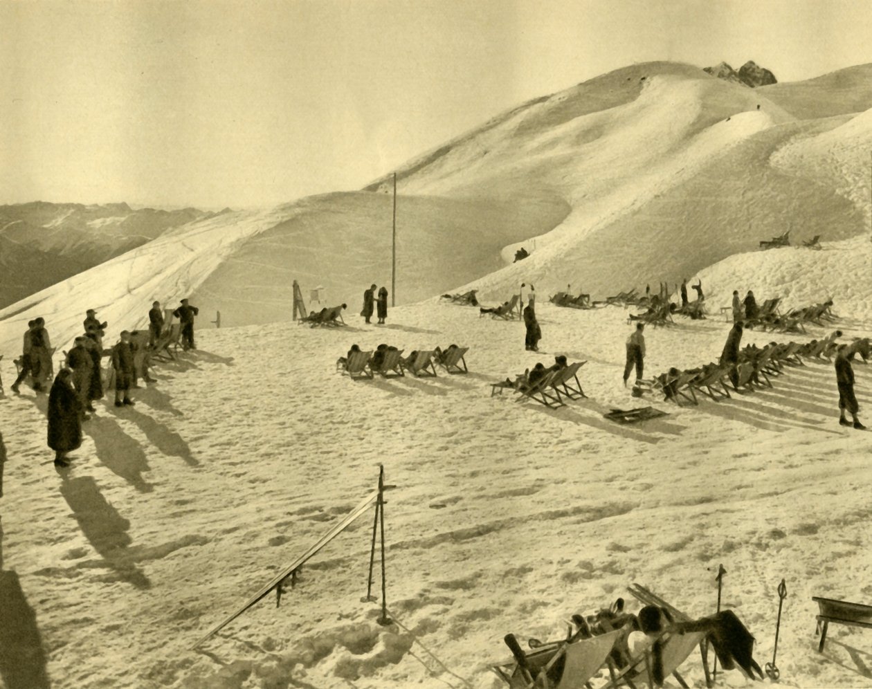 O teleférico de Hafelekarbahn, Innsbruck, Tirol, Áustria, c1935. de Unbekannt