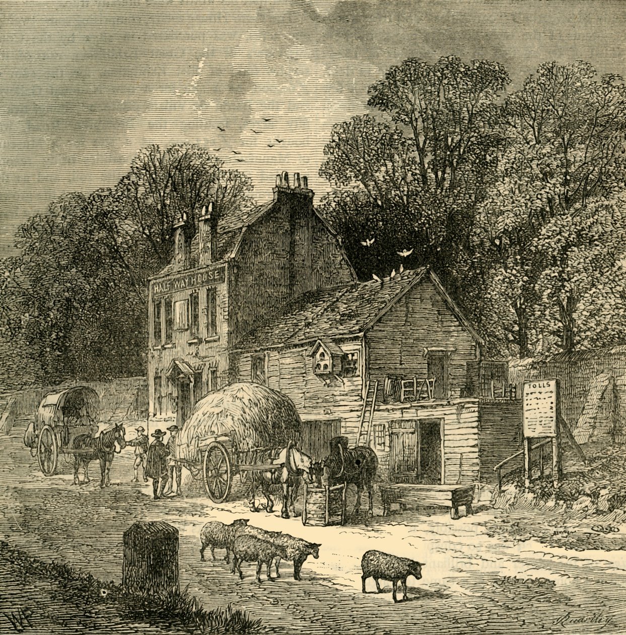 A Halfway House, Kensington, 1850, c1876. de Unbekannt