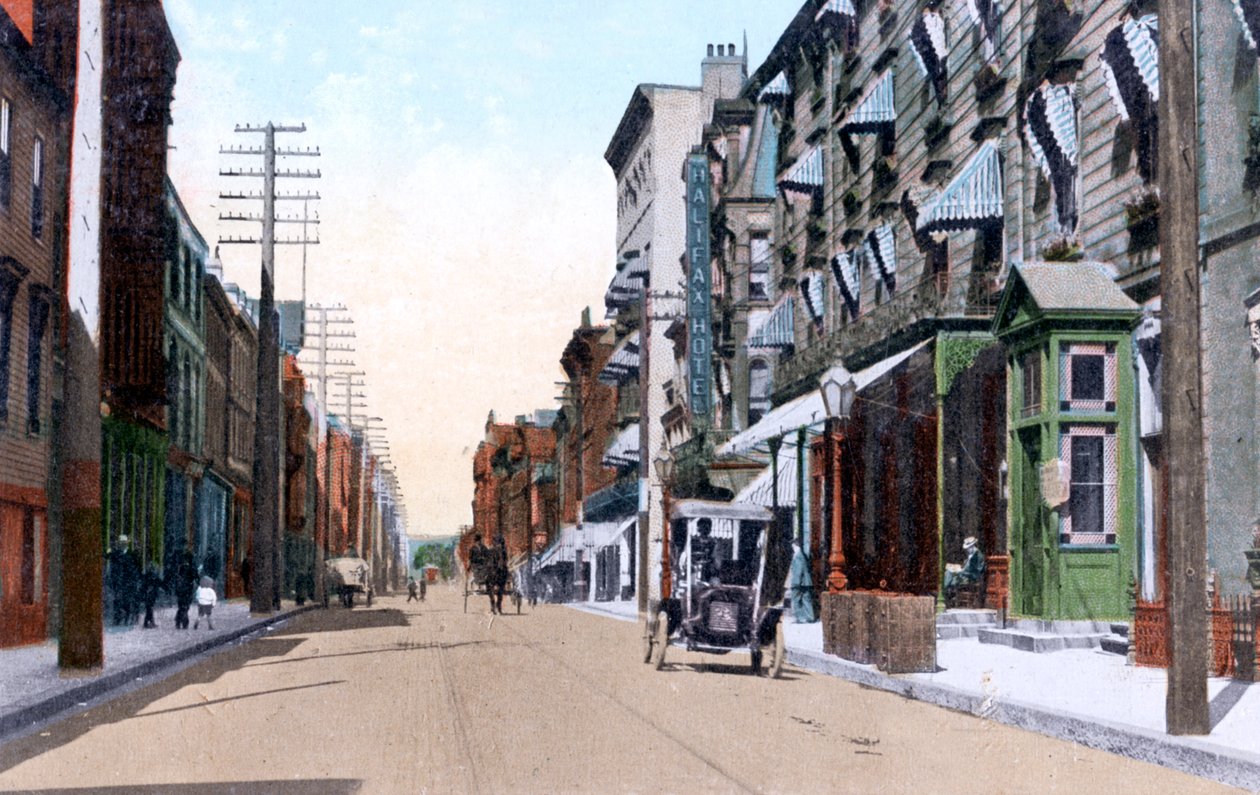 Hotéis Halifax e Queens, Hollis Street, Halifax, Nova Escócia, Canadá, 1911 de Unbekannt