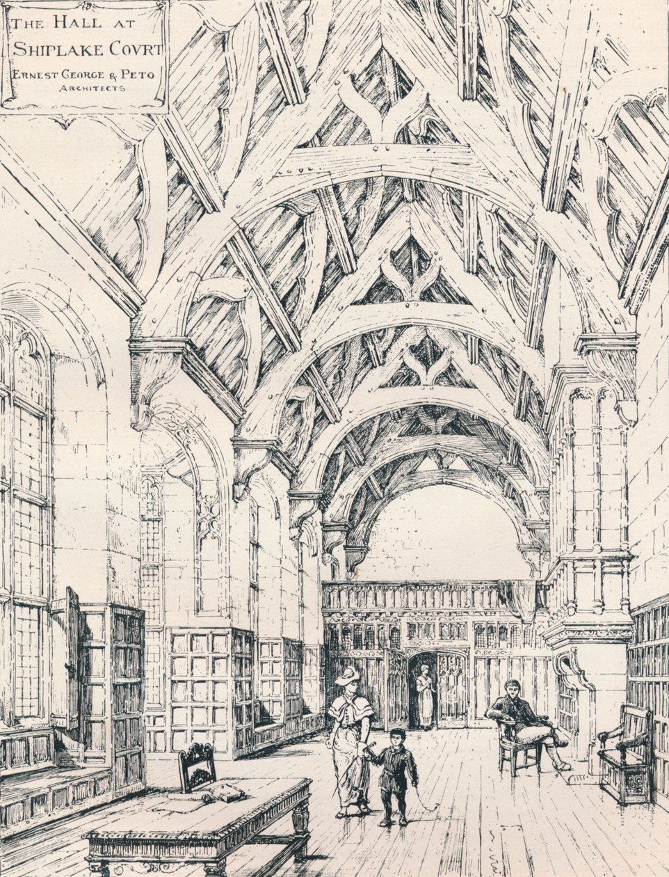 O Salão, Shiplake Court, 1898 de Unbekannt