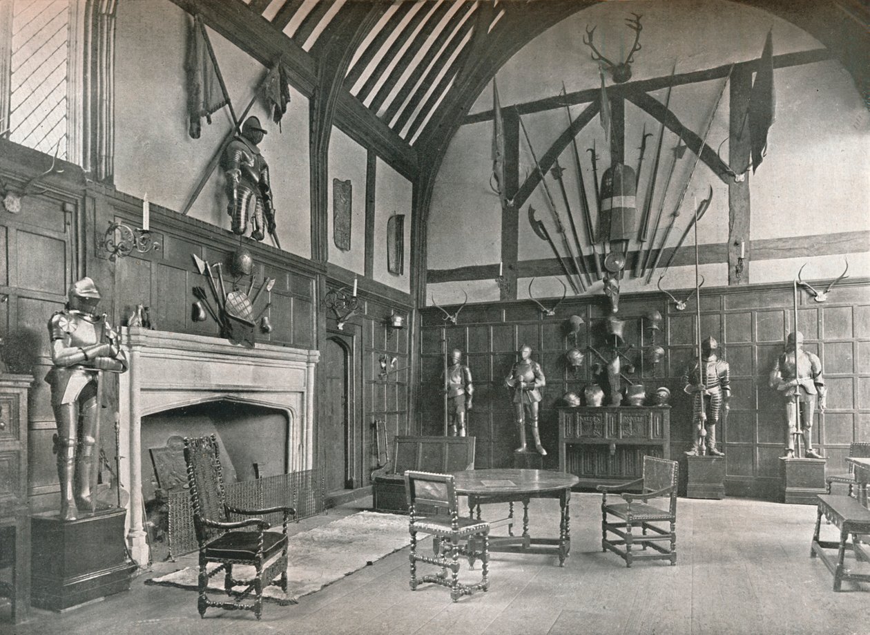 O salão na mansão Ockwells, 1905 de Unbekannt