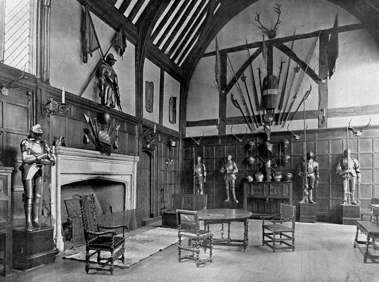 O salão em Ockwells Manor, Berkshire, 1905 de Unbekannt