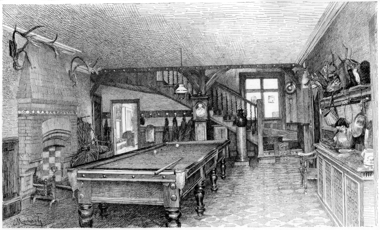 O salão em Silverbeck, c1880-1882 de Unbekannt
