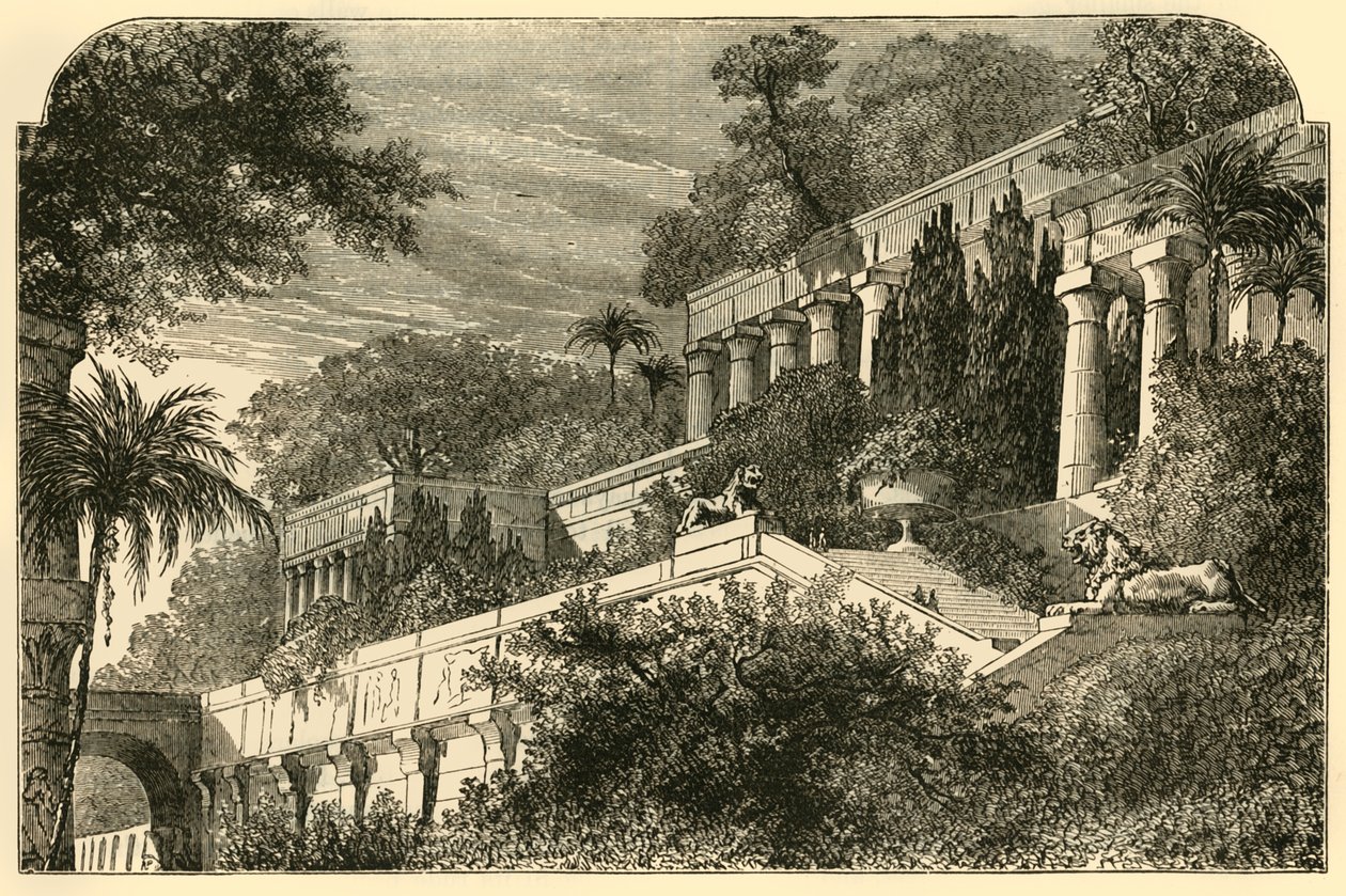Os Jardins Suspensos da Antiga Babilônia, 1890. de Unbekannt