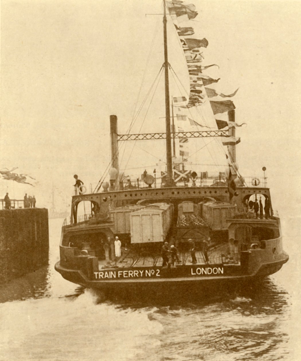 A balsa do trem de Harwich-Zeebrugge, c1930. de Unbekannt