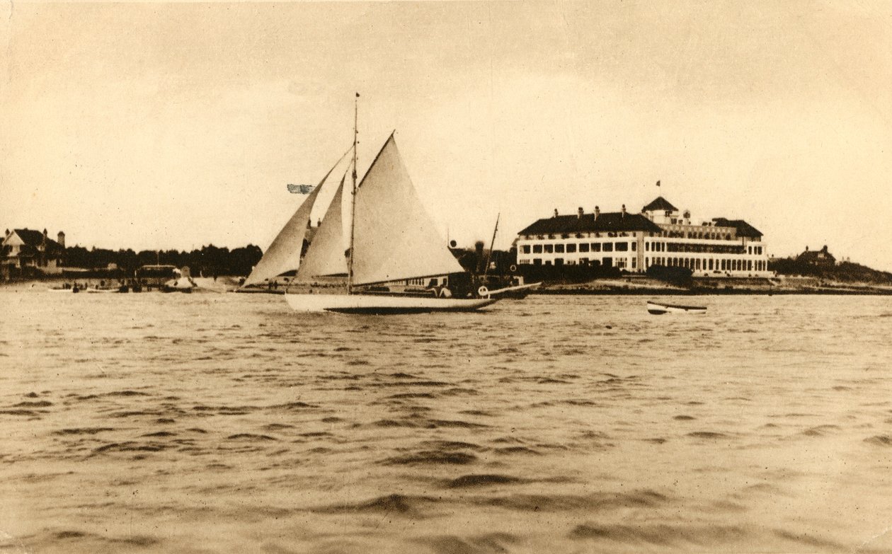 O hotel do abrigo, bancos de areia, Bornemouth, 1929. de Unbekannt