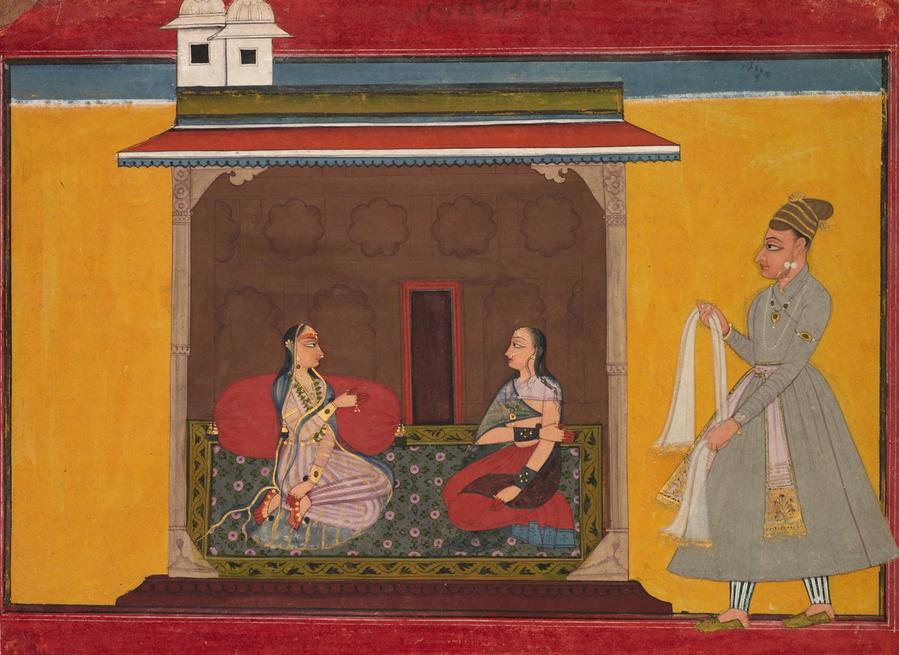 A heroína que é fielmente amada: Folha de um Rasamanjari, c. 1710 de Unbekannt
