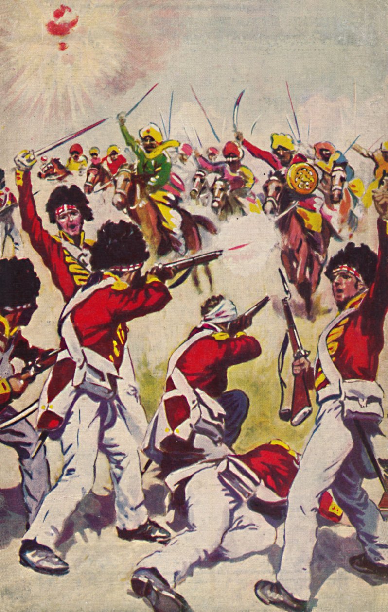 A infantaria leve das montanhas. A carga da cavalaria Mahratta em Assaye, 1803, 1939 de Unbekannt