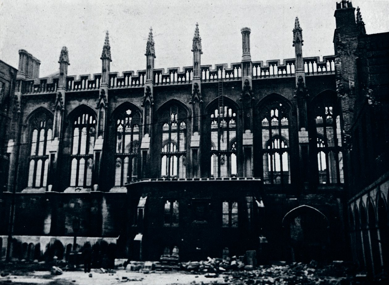 O Salão Histórico do Templo Interior completamente destruído pelo fogo, 1941 de Unbekannt