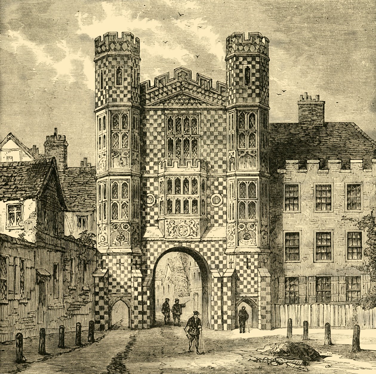 O portal de Holbein, Whitehall, 1881. de Unbekannt