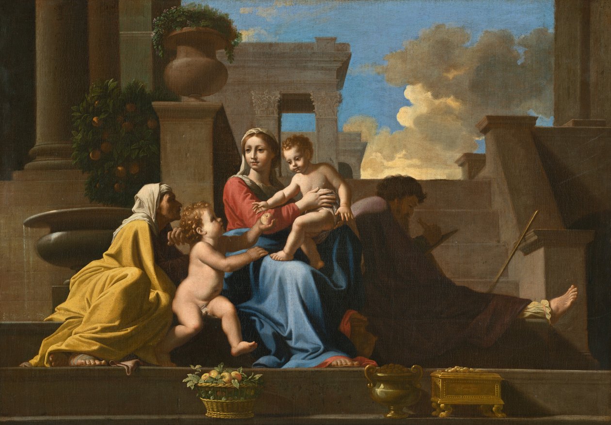 A Sagrada Família na Escadaria, 1648. de Unbekannt
