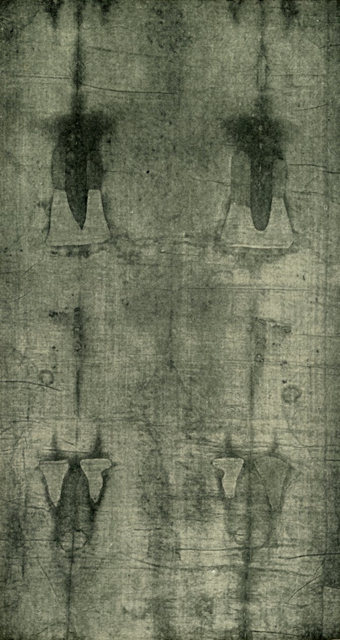 O Santo Sudário - Impressão do Corpo Visto por Trás, 1902. de Unbekannt
