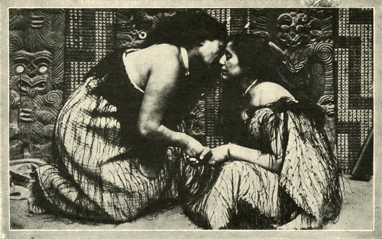 O Hongi, Uma Saudação Maori, c1948. de Unbekannt