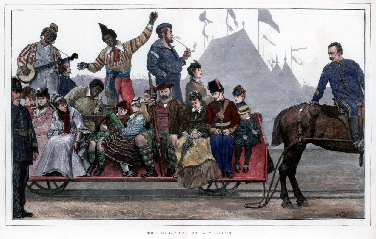 O carro de cavalo em Wimbledon, 1872 de Unbekannt