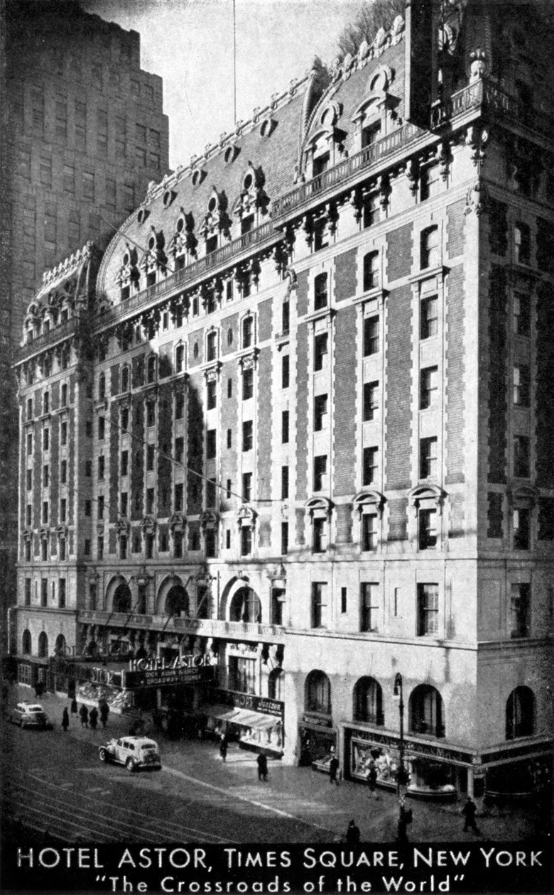 The Hotel Astor, Times Square, Nova York, c1930s de Unbekannt