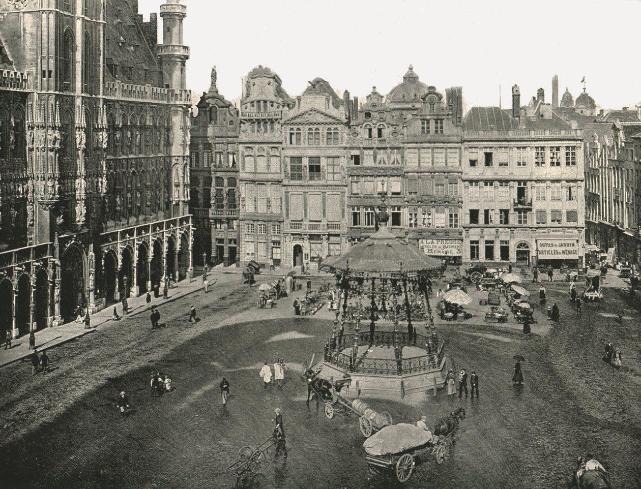 O Hotel de Ville, Bruxelas, Bélgica, 1895. de Unbekannt