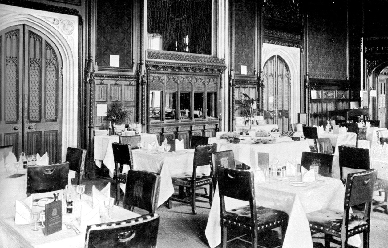 Sala de jantar da Câmara dos Comuns, Palácio de Westminster, Londres, c1905 de Unbekannt